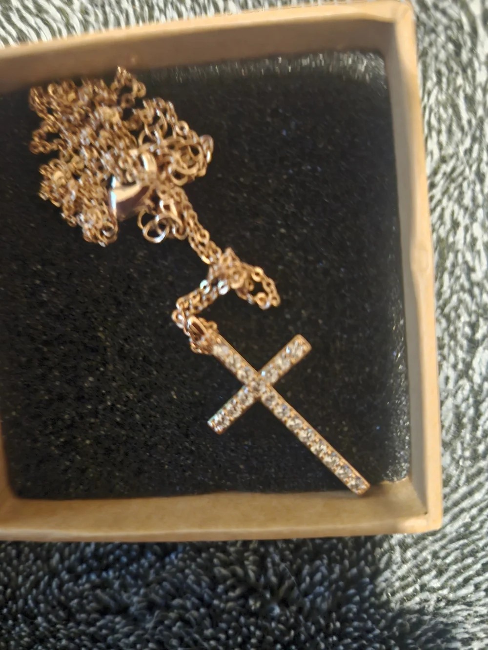 Rose Gold Cross Pendant Necklace